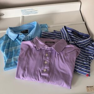 3 Golf Polo Shirts Hogan Straight Down Lauren Dz L